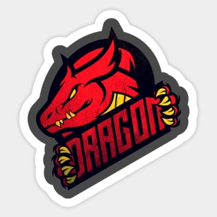 Red Mythical Dragon Sticker